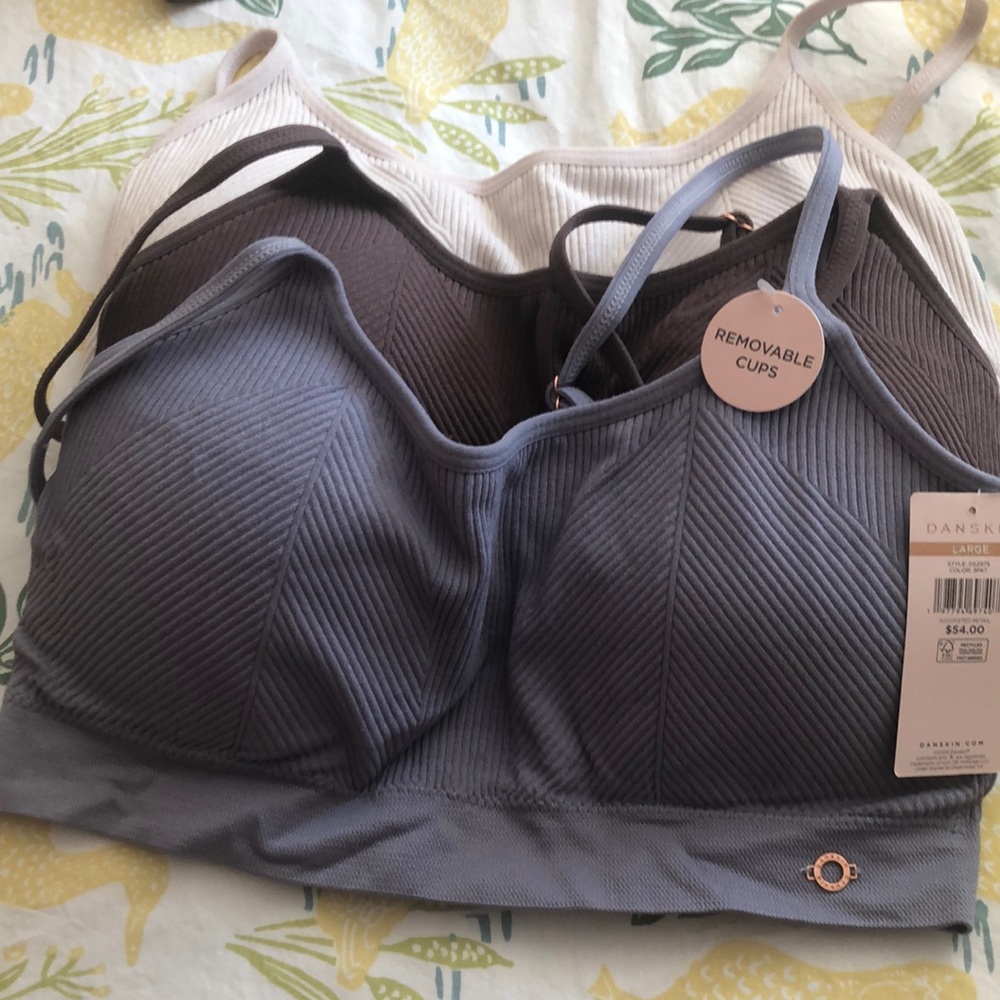 Danskin Gray and Brown Full-Coverage Bra